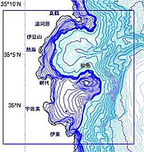 熱海湾海底図